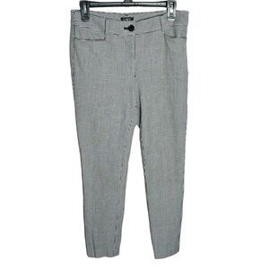 Loft minimalist houndstooth skinny cotton blend pants size 2